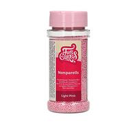 FunCakes Nonpareils Light Pink: Cake Sprinkles, Great Taste, Perfect for Cake Decorating, Hundreds and Thousands Sprinkles. 80 g.