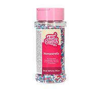 FunCakes Nonpareils Red White Blue: Cake Sprinkles, Great Taste, Perfect for Cake Decorating, Hundreds and Thousands Sprinkles. 80 g.