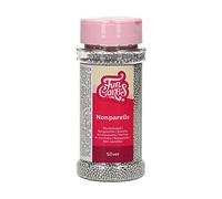 FunCakes Nonpareils Silver: Cake Sprinkles, Great Taste, Perfect for Cake Decorating, Hundreds and Thousands Sprinkles. 80 g.