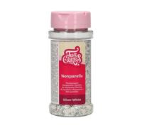 FunCakes Nonpareils Silver White: Cake Sprinkles, Great Taste, Perfect for Cake Decorating, Hundreds and Thousands Sprinkles. 80 g.