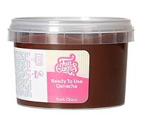FunCakes Ready to Use Ganache Dark Chocolate - Rich Chocolate Cake Filling and Topping, Optimal for Covering, Piping and Decorating Cakes and Cupcakes - 260g