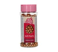 FunCakes Soft Pearls Medium Gold: Edible Sugar Pearl Sprinkles for Cakes, Tarts and Cupcakes, Great Taste, optimal for Decorating - 60 g