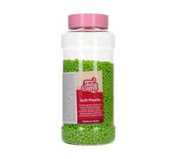 FunCakes Soft Pearls Medium Green: Cake Sprinkles, Great Taste, Perfect for Cake Decorating, Edible Soft Sugar Pearls. 500 g.