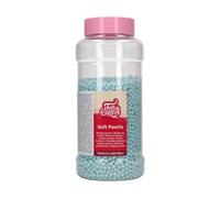 FunCakes Soft Pearls Medium Light Blue: Cake Sprinkles, Great Taste, Perfect for Cake Decorating, Edible Soft Sugar Pearls. 500 g.