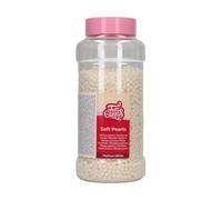 FunCakes Soft Pearls Medium White Cake Sprinkles, Great Taste, Perfect for Cake Decorating, Edible Soft Sugar Pearls. 500 g.