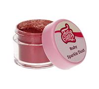 FunCakes Sparkle Dust Ruby: Shiny Sparkling Colouring Powder for Food, For Cake Decoration, Halal certified