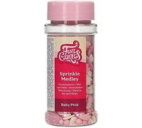 FunCakes Sprinkle Medley Baby Pink, Cake Sprinkles, Good Taste, Great for Decorating Cakes, Cupcakes and Cookies, Sprinkle Mix, 50 g