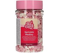 FunCakes Sprinkle Medley Baby Pink, Cake Sprinkles, Good Taste, Great for Decorating Cakes, Cupcakes and Cookies, Sprinkle Mix, 180 g