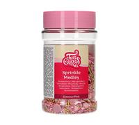 FunCakes Sprinkle Medley Glamour Pink: Cake Sprinkles, Great Taste, Perfect for Cake Decorating, Sprinkle Mix. 180 g.