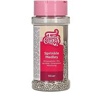 FunCakes Sprinkle Medley Silver: Cake Sprinkles, Great Taste, Perfect for Cake Decorating, Sprinkle Mix. 65 g.