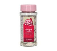 FunCakes Sprinkle Medley Silver Chic: Cake Sprinkles, Great Taste, Perfect for Cake Decorating, Sprinkle Mix. 65 g.