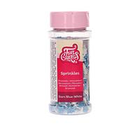 FunCakes Stars Blue/White: Cake Sprinkles, Great Taste, Perfect for Cake Decorating, Cupcake Sprinkles. 55 g.