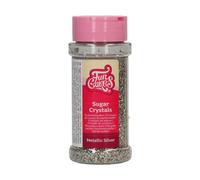 FunCakes Sugar Crystals Metallic Silver: Cake Sprinkles, Great Taste, Perfect for Cake Decorating, Cupcake Sprinkles. 80 g.