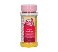 FunCakes Sugar Crystals Yellow: Cake Sprinkles, Great Taste, Perfect for Cake Decorating, Coloured Sugar Crystals. 80 g.