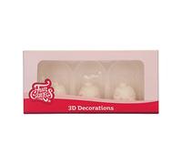 FunCakes Sugar Decorations 3D Bunny Butts: Ready to Use for Cake Decoration, absolute for Cupcakes, Muffins and more - Set/3