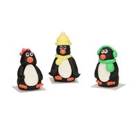 FunCakes Sugar Decorations 3D Penguin: Ready to Use for Cake Decoration, Absolute for Cupcakes, Muffins and More - Set/3