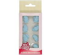 FunCakes Sugar Decorations Baby Feet Blue: Ready to Use for Cake Decoration, Perfect for Babyshower Cupcakes, Muffins and more, Glutenfree certified, Set/16