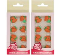 FunCakes Sugar Decorations Carrots: Ready to Use for Cake Decoration, Perfect for Easter Cupcakes, Muffins, Carrot Cake and more, Glutenfree certified, Set/16 (Pack of 2)