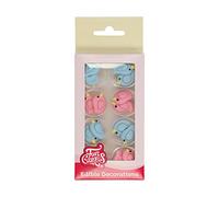 FunCakes Sugar Decorations Love Birds: Ready to Use for Cake Decoration, Perfect for Cupcakes, Muffins and more, Glutenfree certified, Set/16,Mix,6