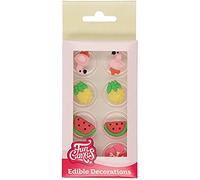 FunCakes Sugar Decorations Tropical: Ready to Use for Cake Decoration, Perfect for Tropical Summer Cupcakes, Muffins and more, Glutenfree certified, Set/8,Mix,9.04
