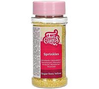 FunCakes Sugar Dots Yellow: Cake sprinkles, Delicious taste, Perfect for decorating cakes and cupcakes, Sugar Dots. 80 g