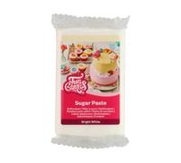 FunCakes Sugar Paste Bright White, Easy to Use, Smooth, Flexible, Soft and Pliable, Perfect for Cake Decorating, Halal, Kosher and Gluten Free, 250 g Pack of 1