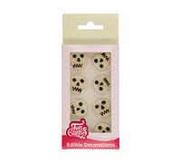 FunCakes Sugar Paste Decorations Skulls: Ready to Use for Cake Decoration, Perfect for Halloween Cupcakes, Muffins and more, Glutenfree certified, Set/8,Mix,6