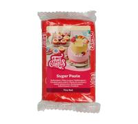 FunCakes Sugar Paste Fire Red, Easy to Use, Smooth, Flexible, Soft and Pliable, Perfect for Cake Decorating, Halal, Kosher and Gluten free, 250 g