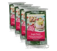 FunCakes Sugar Paste Forest Green, Easy to Use, Smooth, Flexible, Soft and Pliable, Perfect for Cake Decorating, Halal, Kosher and Gluten Free, 250 g (Pack of 4)