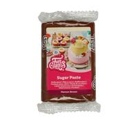 FunCakes Sugar Paste Maroon Brown, Easy to Use, Smooth, Flexible, Soft and Pliable, Perfect for Cake Decorating, Halal, Kosher and Gluten Free, 250 g