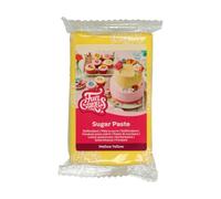 FunCakes Sugar Paste Mellow Yellow, Easy to Use, Smooth, Flexible, Soft and Pliable, Perfect for Cake Decorating, Halal, Kosher and Gluten free, 250 g
