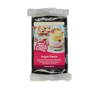 FunCakes Sugar Paste Raven Black, Easy to Use, Smooth, Flexible, Soft and Pliable, Perfect for Cake Decorating, Halal, Kosher and Gluten Free, 250 g