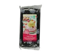 FunCakes Sugar Paste Raven Black, Easy to Use, Smooth, Flexible, Soft and Pliable, Perfect for Cake Decorating, Halal, Kosher and Gluten Free, 1 kg
