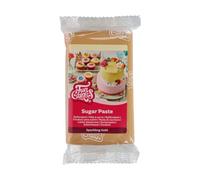 FunCakes Sugar Paste Sparkling Gold, Easy to Use, Smooth, Flexible, Soft and Pliable, for Cake Decorating, Halal, Kosher and Gluten Free, 250 g