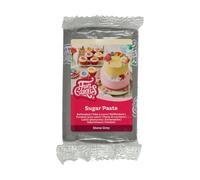 FunCakes Sugar Paste Stone Grey, Easy to Use, Smooth, Flexible, Soft and Pliable, Perfect for Cake Decorating, Halal, Kosher and Gluten Free, 250 g