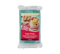 FunCakes Sugar Paste Teal Blue, Easy to Use, Smooth, Flexible, Soft and Pliable, Perfect for Cake Decorating, Halal, Kosher and Gluten Free, 250 g Pack of 1