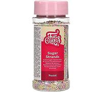 FunCakes Sugar Strands Pastel: Cake Sprinkles, Great Taste, Perfect for Cake Decorating, Cupcake Sprinkles. 80 g.