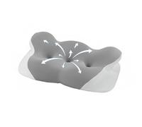 FUNCCUBE Cervical Neck Pillow - Memory Foam Pillows for Pain Relief Sleeping with Cooling Pillowcase, Ergonomic Contour Odorless Bed Pillow for Back Side Shoulder Stomach Sleeper, Queen Gray