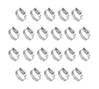 FuncHardwa Adjustable Hose Clips, 22 Pack Polishing Hose Clamps 304 Stainless Steel Worm Drive Pipe Clips, Worm Gear Hose Clamp for Pool Garden Water Pipe and Tube, 3/8"-5/8"(10-16mm)