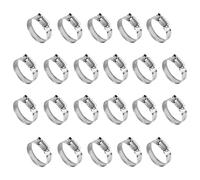 FuncHardwa Adjustable Hose Clips, 22 Pack Polishing Hose Clamps 304 Stainless Steel Worm Drive Pipe Clips, Worm Gear Hose Clamp for Pool Garden Water Pipe and Tube, 53/50"-2"(27-51mm)