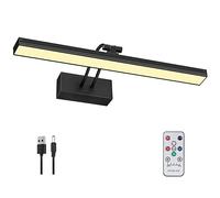 FUNCHDAY Picture Light,3CCT Battery Art Lights for Wall,Wireless Remote Painting Light with Timer and Dimmable,16”Metal Display Lighting for Artwork,Portrait,Gallery (Black-L)