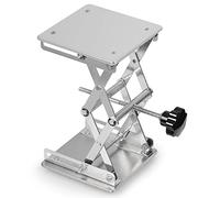 FunChem Laboratory Scissor Jack, 150 x 150 mm Stainless Steel Laboratory Folding Stand Table, Height Adjustable from 75 mm to 260 mm, Load Capacity 10 kg