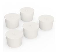 FunChem Solid Rubber Stopper #9, 5Pcs White Tapered Plugs for an Airtight Seal on Lab Equipment