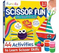 Funcils Kids Scissors Skills with Air Clay, Toddler Scissors Ages 3 4 5 6 7