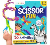 Funcils Toddler Scissor Skills Kit - Kids Safety Scissors, Fine Motor Toys
