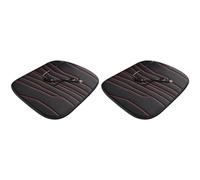 FUNCITTE 2PCS Heated Car Seat Cushion, USB Power, Plush Square Seat Pad, Cover Portable Winter Heated Cushion for SUV Saloon Car New Energy Vehicle Commercial Vehicle & Home Office Chairs (Black)