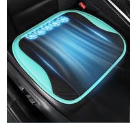 FUNCITTE Cooling Car Seat Cover with USB Port, Comfort Ventilated Seat Pad with Fan, 3 Adjustable Cool Speed, Non-Slip Comfort Cooling Seat Pad for Vehicles Office Chair Wheelchair (Green,5 fans)
