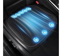 FUNCITTE Cooling Car Seat Cover with USB Port, Comfort Ventilated Seat Pad with Fan, 3 Adjustable Cool Speed, Non-Slip Comfort Cooling Seat Pad for Vehicles Office Chair Wheelchair (Black,8 fans)