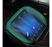 FUNCITTE Cooling Car Seat Cushion with USB Port, 3 Adjustable Cool Speed, 8 Fans Comfort Cooling Seat Pad, Summer Breathable Seat Covers for Trucks Car Home and Office Chairs (Green)