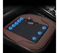 FUNCITTE Cooling Car Seat Cushion with USB Port - 3 Adjustable Cool Speeds， Breathable Summer Seat Pad - Non-Slip Ventilated Seat Cover for Car Truck Office Chair Wheelchair & Home (Brown)